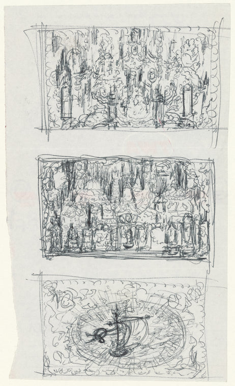 Act II: Concept sketches of sailboat and Candy Land