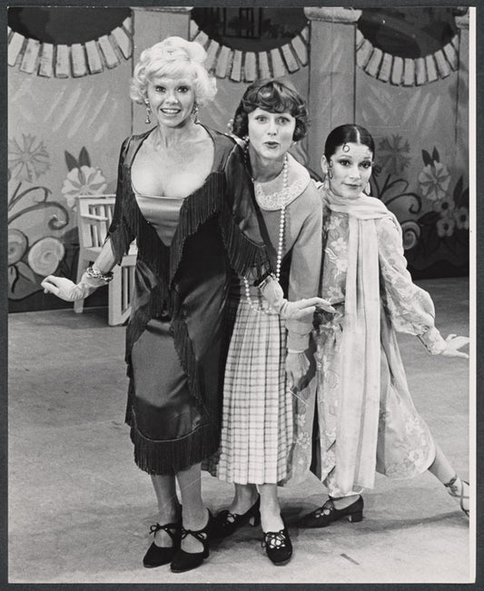 Jeannine Moore [center] and unidentified others in the touring stage production of the 1971 Broadway revival of No, No, Nanette