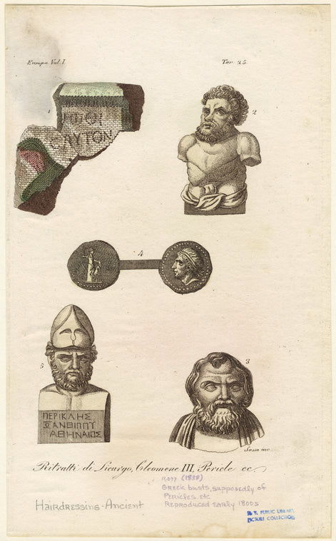 Ritratti di Licurgo, Cleomene III, Pericle ec