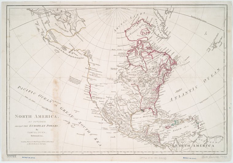 North America, as divided amongst the European powers
