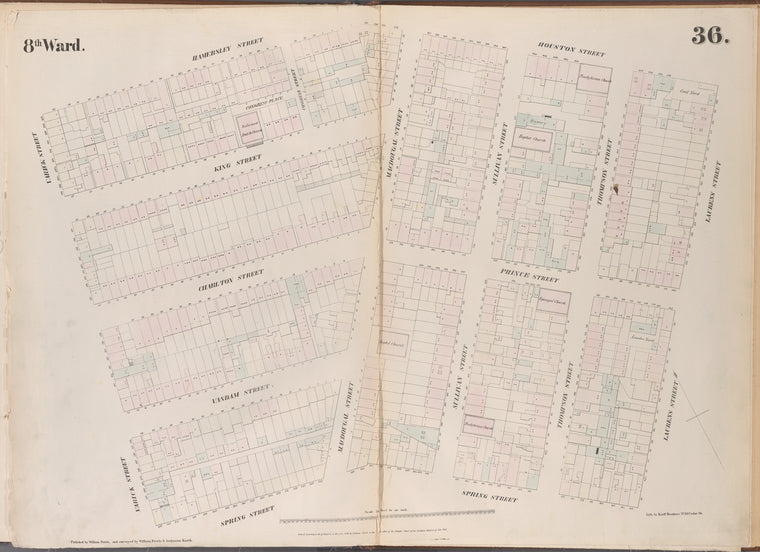 Map bounded by Hamersley Street, Houston Street, Laurens Street, Spring Street, Varick Street