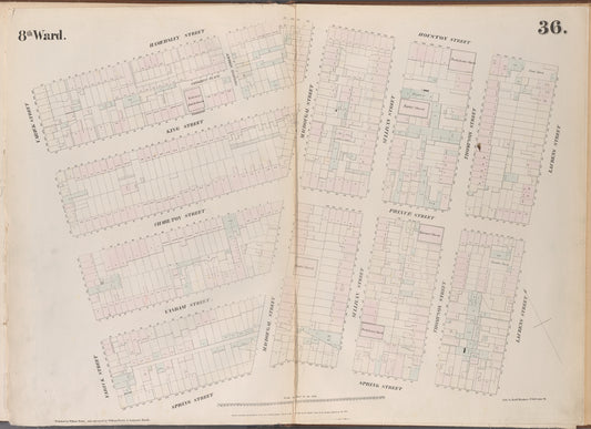 Map bounded by Hamersley Street, Houston Street, Laurens Street, Spring Street, Varick Street