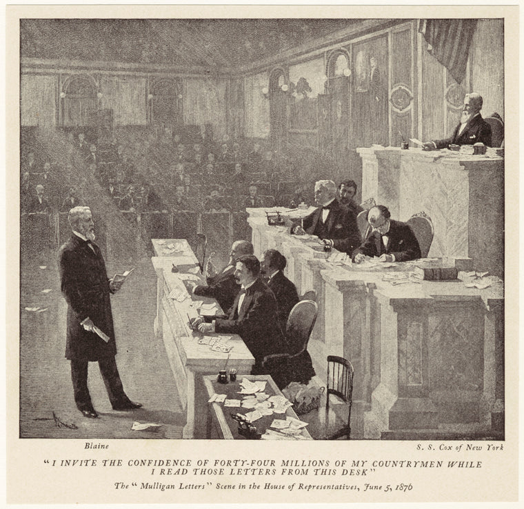The "Mulligan Letters" scene in the House of Representatives, June 5, 1876