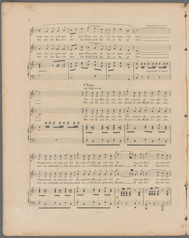 Les zingarelles: duettino, pour soprano et mezzo-soprano