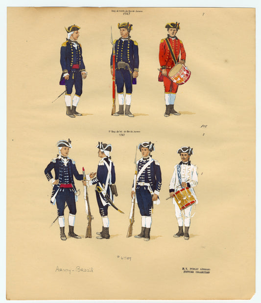 Brazilian military uniforms, 1767