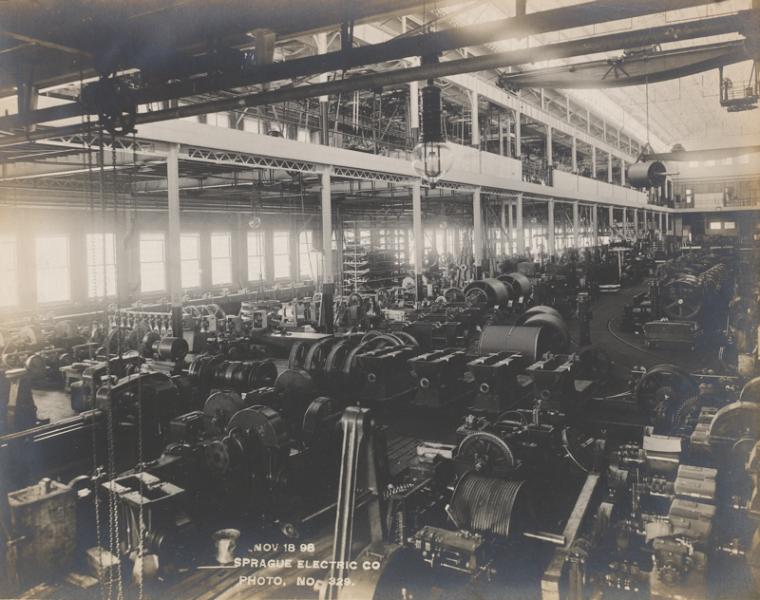 Sprague Electric Company: Factory interior view