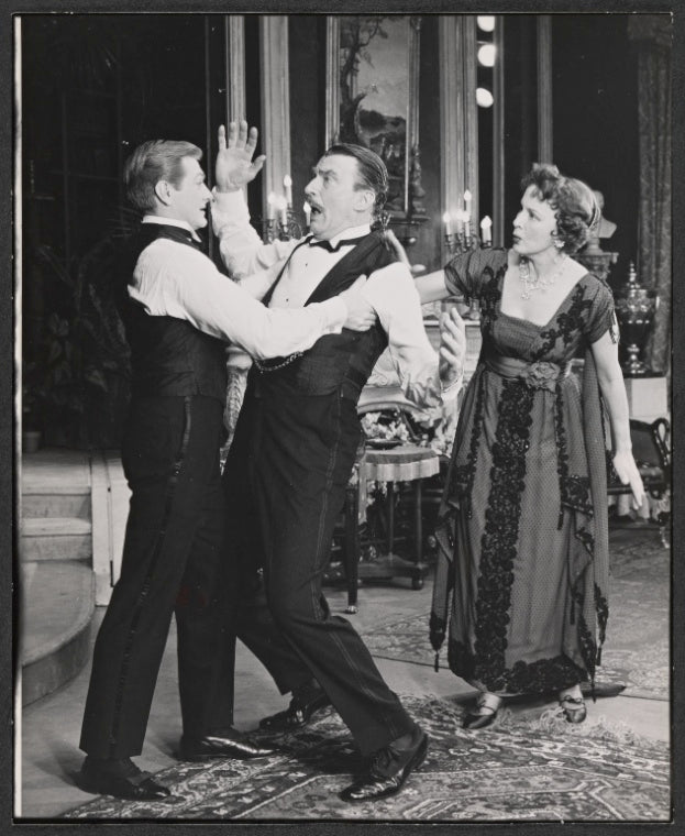 George Grizzard, Walter Pidgeon, and Ruth Matteson in the stage production The Happiest Millionaire