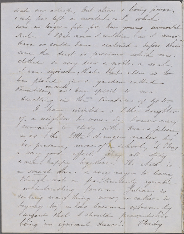Peabody, N[athaniel], father, ALS to. Feb. 3, 1853.