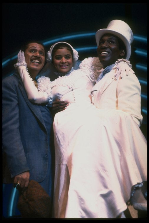 Actors (L-R) Larry Marshall, Desiree Coleman & Mel Johnson, Jr. in a scene fr. the Broadway musical "Big Deal" (New York)