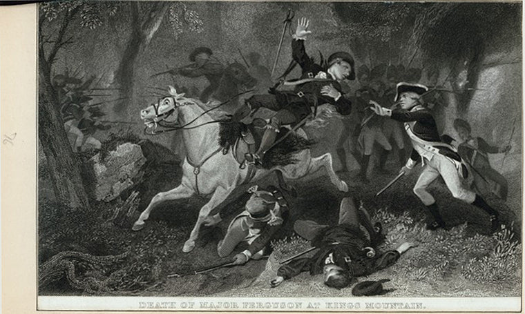 Death of Major Ferguson at King's Mountain.