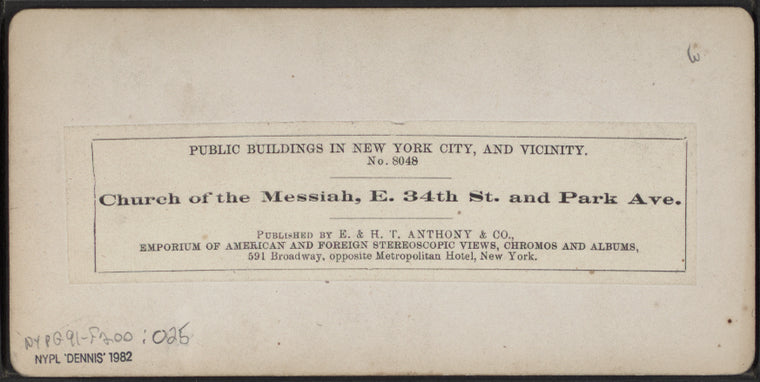 Church of the Messiah, E. 34th St. and Park Ave.