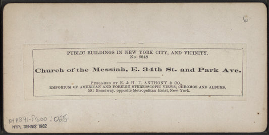 Church of the Messiah, E. 34th St. and Park Ave.