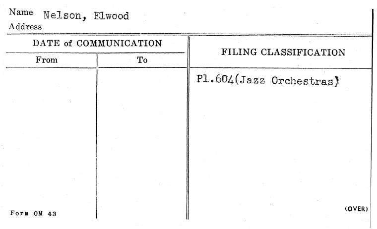Nelson, Elwood