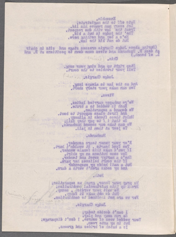 Chin Chin: Typescript for "The Girl and the Judge" scene