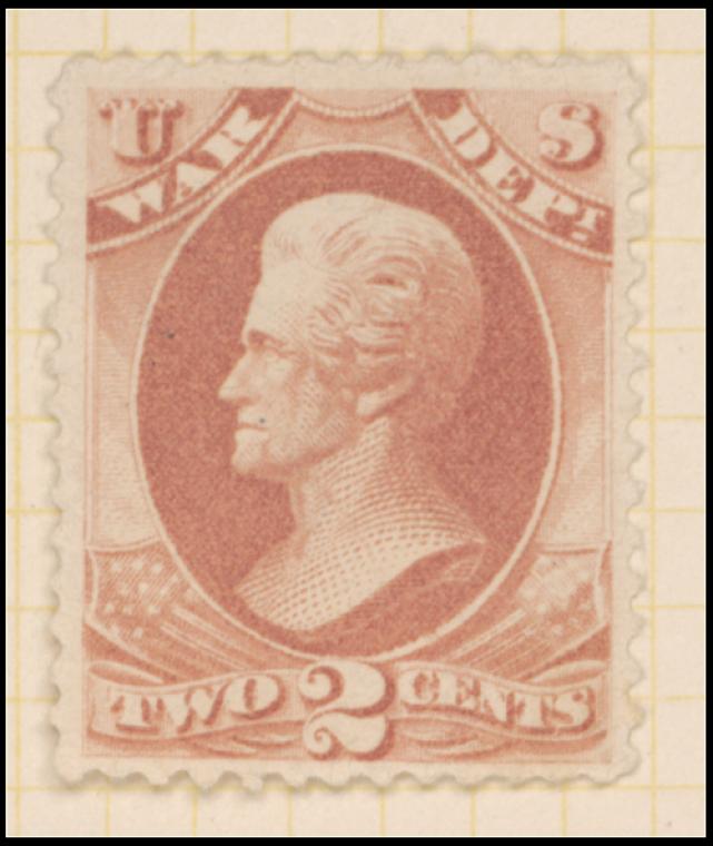 2c rose red Jackson War department official single