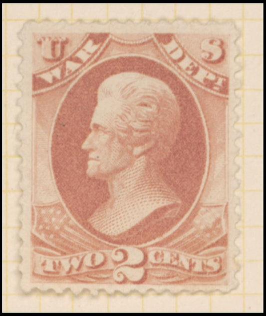 2c rose red Jackson War department official single