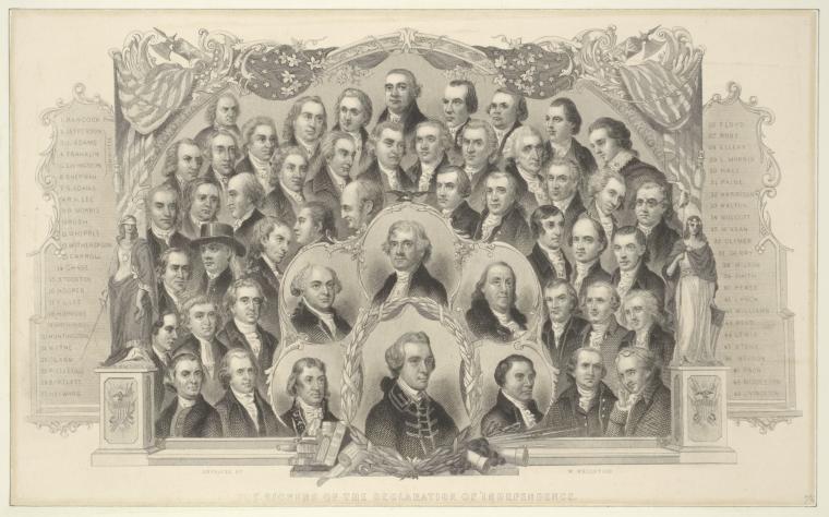 The signers of the Declaration of Independence.