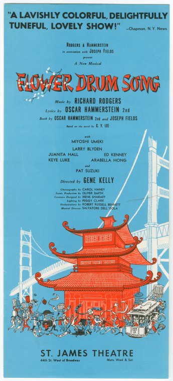 Flower drum song. Music by Richard Rodgers. Lyrics by Oscar Hammerstein...