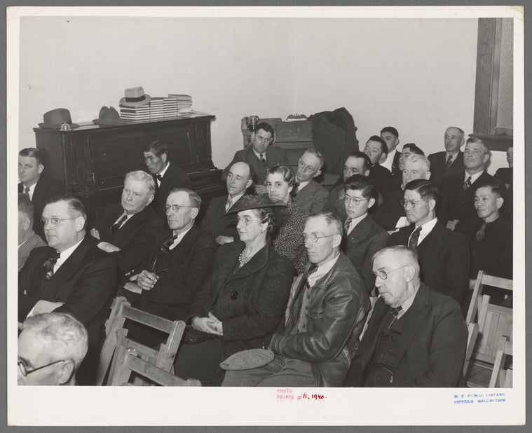 Members of the Loomis Fruit Association at their fortieth annual meeting. Loomis, Placer County, California
