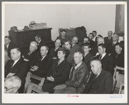 Members of the Loomis Fruit Association at their fortieth annual meeting. Loomis, Placer County, California