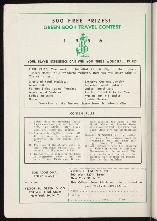 The Negro Travelers' Green Book: Fall 1956: The Guide for Travel & Vacations