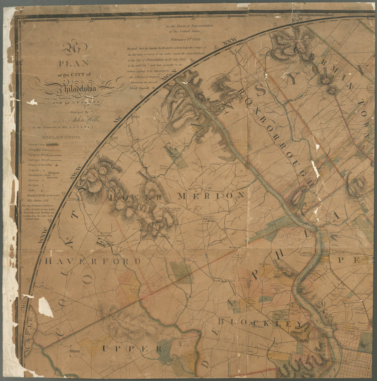 A plan of the city of Philadelphia and environs