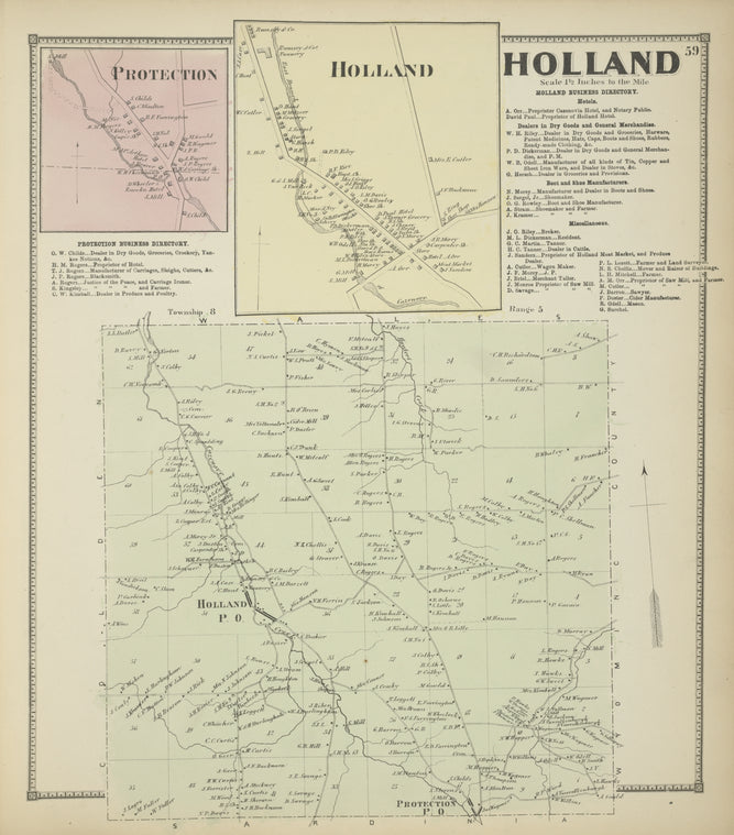 Protection [Village]; Protection Business Directory.; Holland [Village]; Holland [Township]; Holland Business Directory.