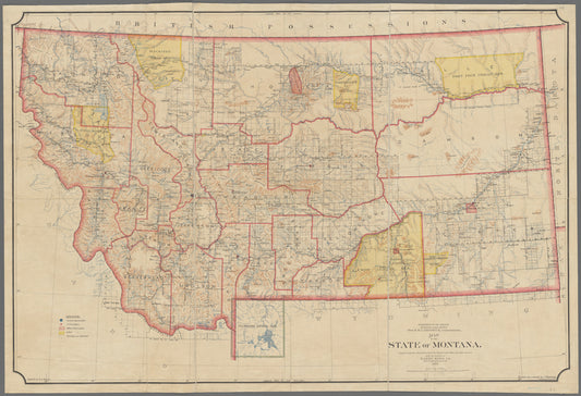 Map of the state of Montana