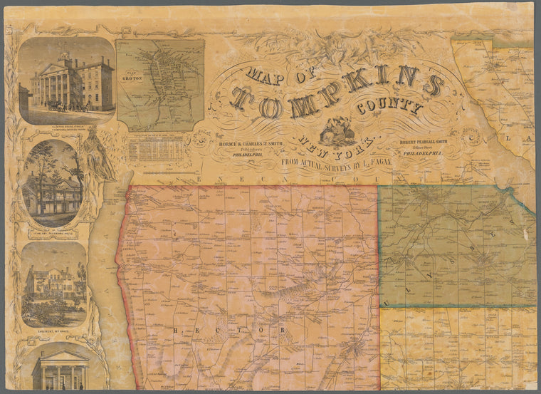 Map of Tompkins County, New York: from actual surveys