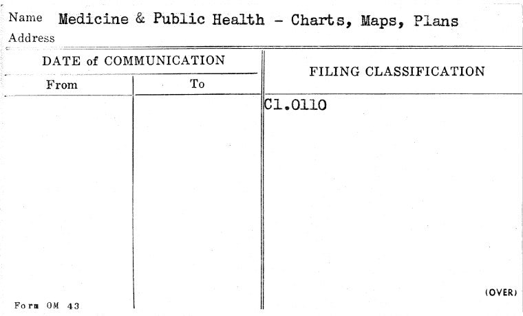 Medicine & Public Health - Charts, Maps, Plans
