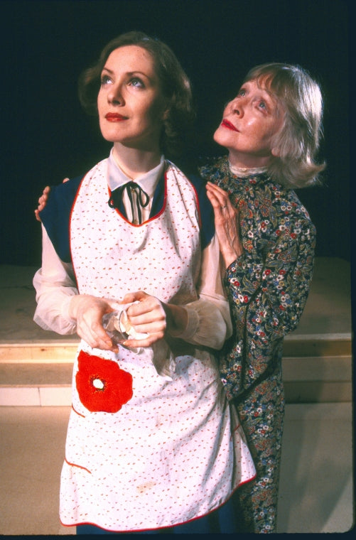 Actresses (L-R) Patricia Angelin and Julie Haydon (who created the role of Laura in 1945) as Laura and Amanda Wingfield in a scene from the Off-Broadway revival of the play "The Glass Menagerie." (New York)