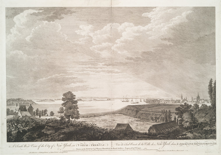 A south west view of the city of New York in North America