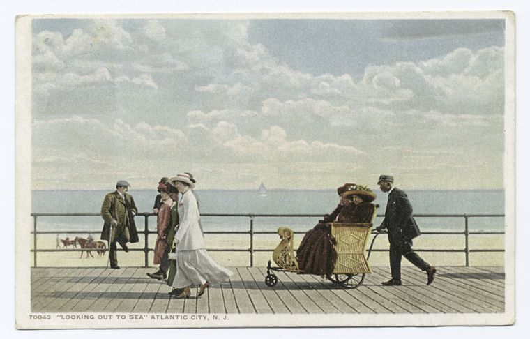 Looking Out to Sea, Atlantic City, N. J.