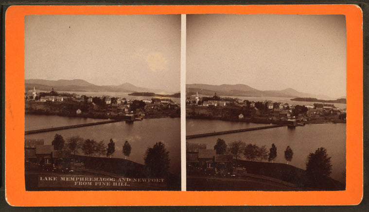 Lake Memphremagog and Newport from Pine Hill.