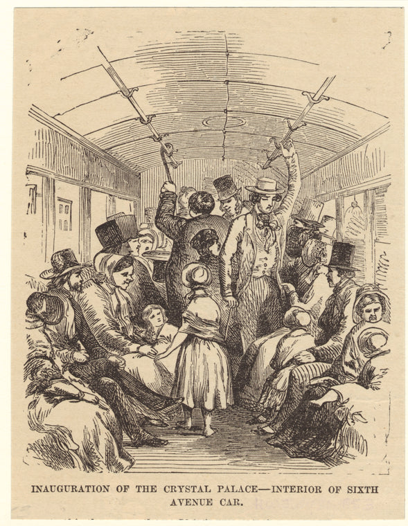 Inauguration of the Crystal Palace--interior of Sixth Avenue car