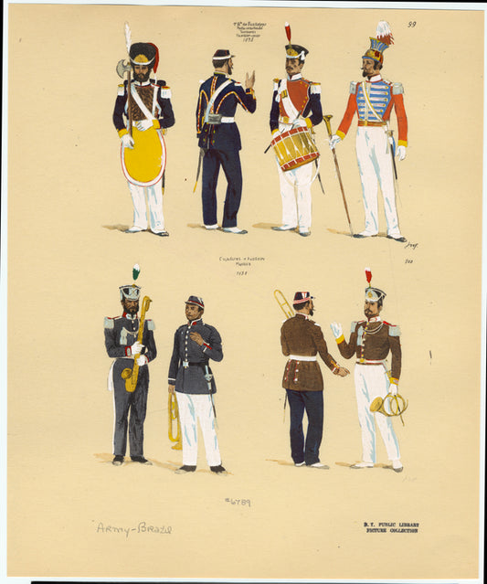 Brazilian military uniforms, 1858