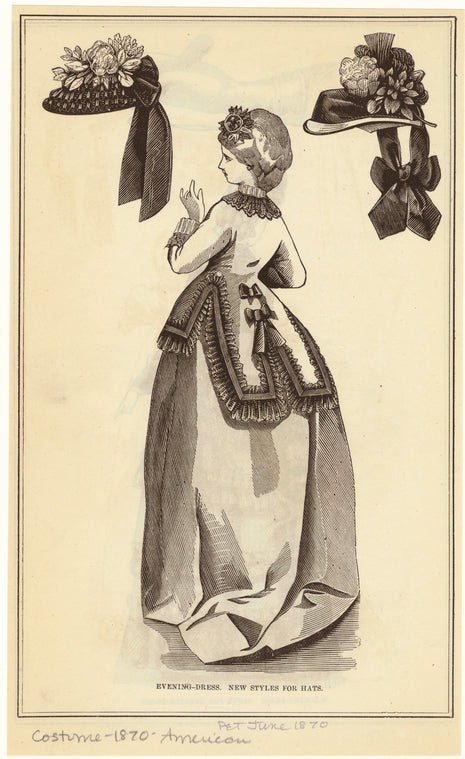 Evening-dress ; New styles for hats