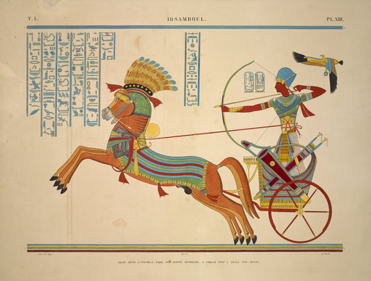 Ibsamboul [Abu-Simbel]. Grand spéos: vestibule, paroi sud, rangée inférieure, 2 tableau vers l'angle sud-ouest.
