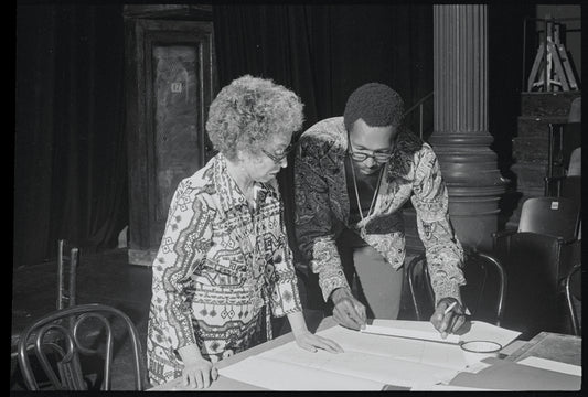 Alice Childress and unidentified in rehearsal for the stage production Wedding Band