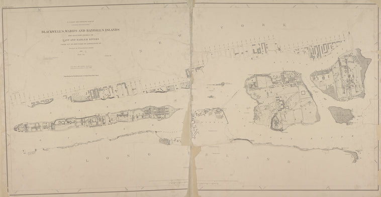 Blackwell's, Ward's and Randall's islands and adjacent shores of East and Harlem Rivers : from 51st St. New York to Lawrence's Pt.