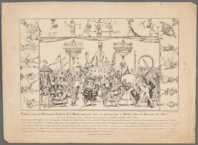 Quelques scènes du Bal masqué, ballet de Mr. L. Henry, représenté pour la première fois à Milan, dans le Carnaval de 1830