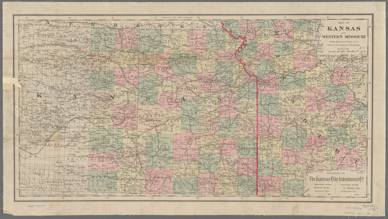 Map of Kansas and western Missouri