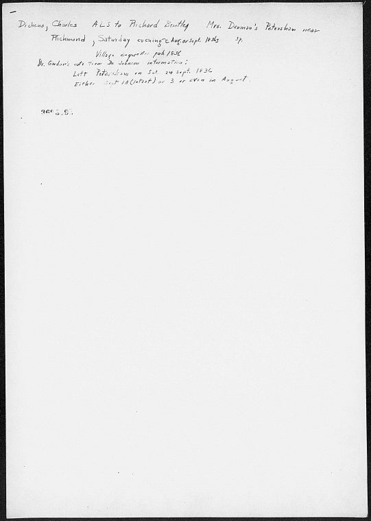 Bentley, Richard. ALS to. Relates to the Village coquettes
