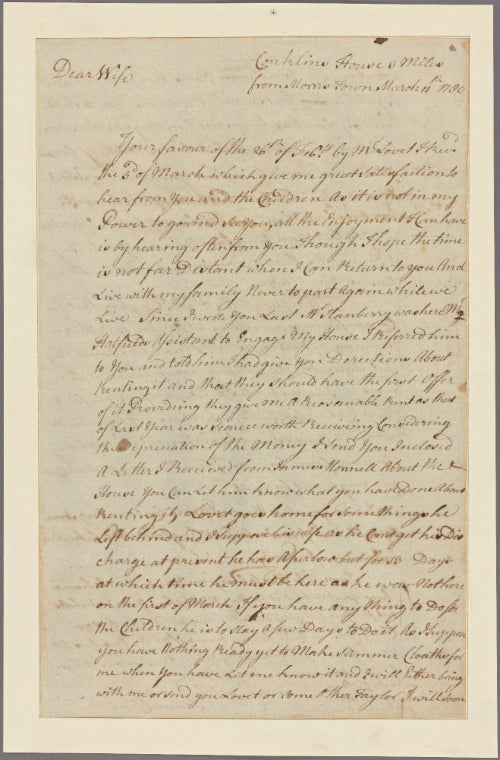Letter to Mrs. Clinton