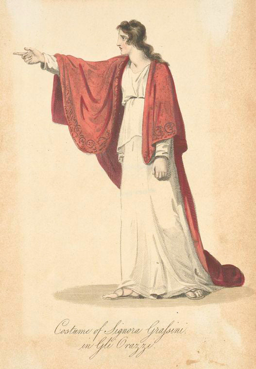 Costume of Signora Grassini in Gli Orazzi