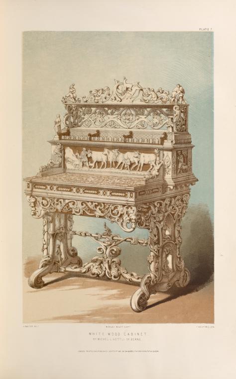 White-wood cabinet, by Michel L. Wettli of Berne.