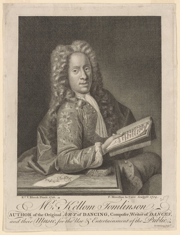 Mr. Kellom Tomlinson, author of the original Art of dancing, composer, writer of dances, and their music for the use & entertainment of the public