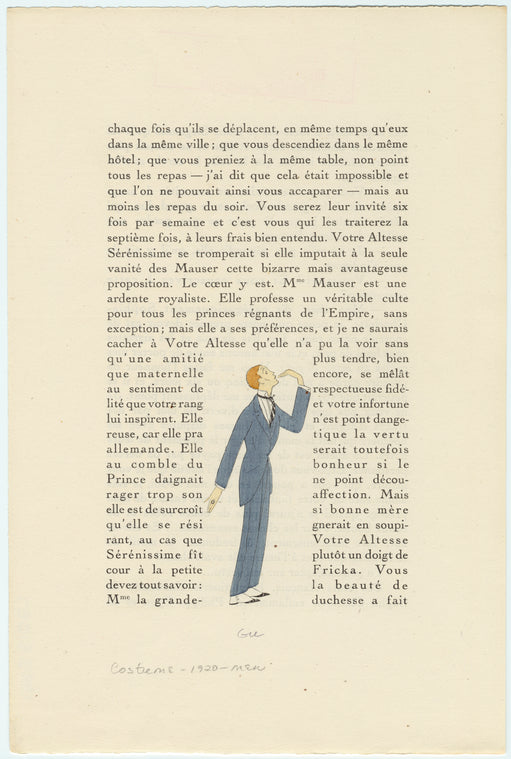 Man in formal wear, 1920s