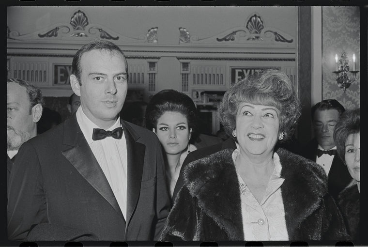 Ethel Merman [right] and unidentified others at opening night of the stage production Cabaret