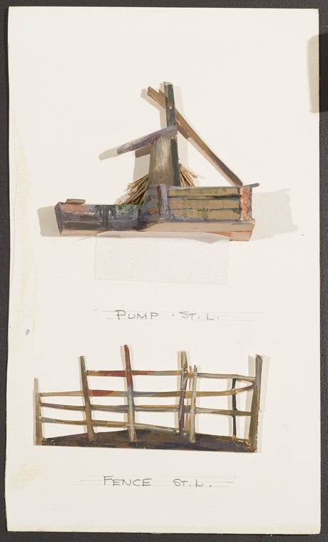 Fiddler on the roof: pump and fence set model elements